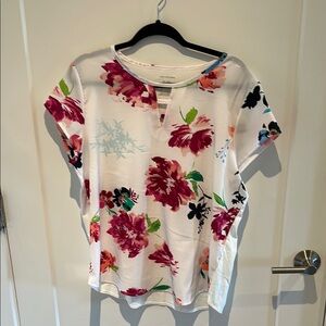 Van Heusen White Floral Women's Blouse